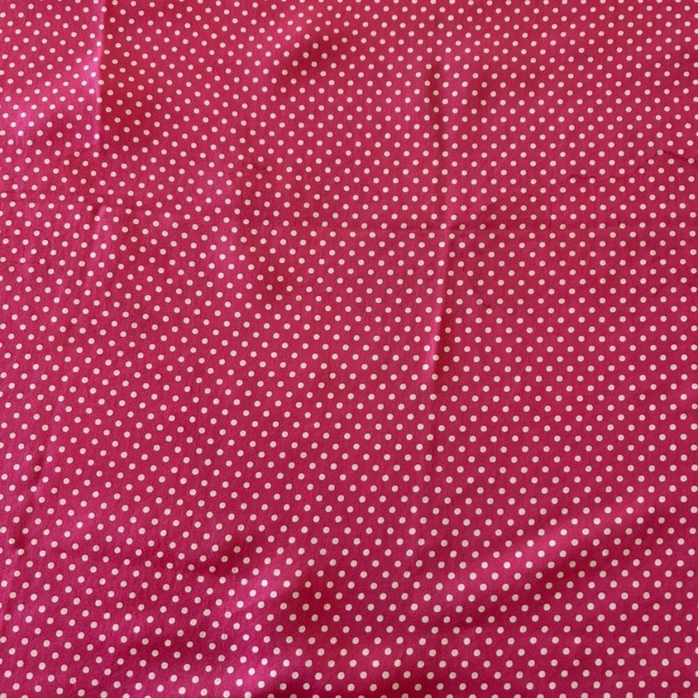 Kreier Pink with White Polka Dots Silk Scarf Made in Switzerland 26" x 26" - Picture 8 of 13